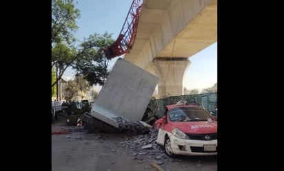 VIDEO: Colapsa parte de una estructura del Tren Interurbano México-Toluca