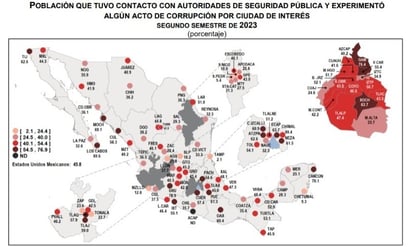 Víctima de corrupción policial 30 por ciento de la población