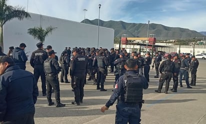 Por pagos de viáticos y bonos se manifiestan policías estatales en Tamaulipas