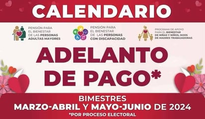 Adelanto de pagos del programa 65 y Más inicia el próximo lunes en todo Coahuila