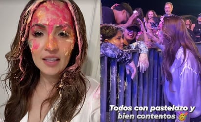 Steve Aoki lanza pastelazo a alcaldesa de Campeche, Biby Rabelo, durante Carnaval; VIDEO