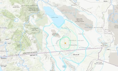 Condado de Imperial, así es el epicentro de los temblores percibidos hoy en Mexicali, Baja California