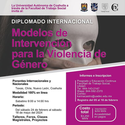 Ofrecerán diplomado sobre violencia de género