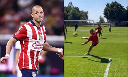 VIDEO: El espectacular gol de Chicharito Hernández en práctica de Chivas