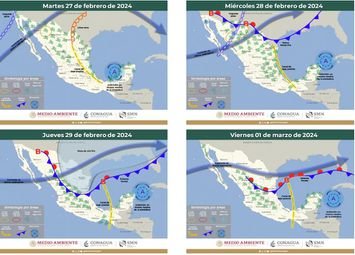 Cuando llega el frente frio número 38  cómo y que estados afectará