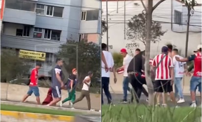 VIDEO: Aficionados de las Chivas arman campal en Periférico Sur