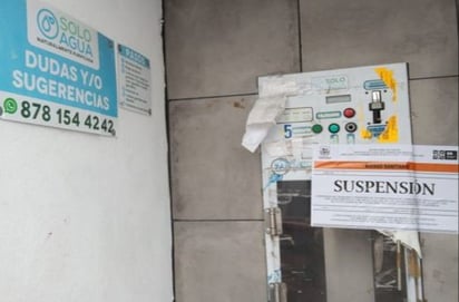 Fomento Sanitario suspende expendedora de agua