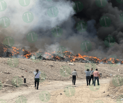 SSa recomienda utilizar cubrebocas por la  contaminación de incendio en el relleno