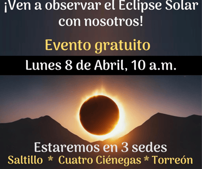 ¿Estás preparado para el eclipse solar? La UAdeC ofrece lentes certificados y lugares seguros para la observación