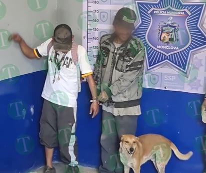 Fiel compañero canino acompaña a su dueño detenido por consumo de drogas