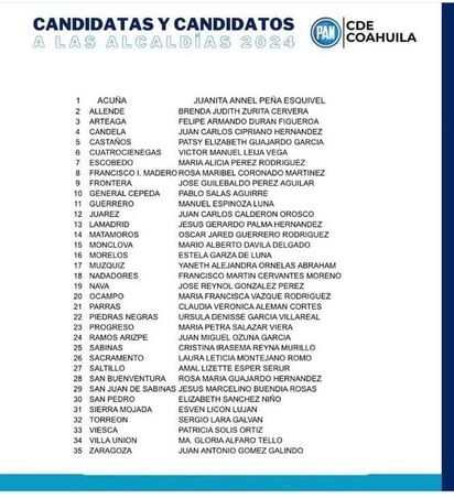 Ningún partido postuló candidatos en todos los municipios