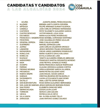 Ningún partido postuló candidatos en todos los municipios