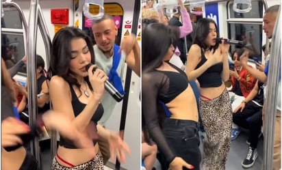 Kenia Os sorprende a fans con show en vagón del metro de Monterrey: VIDEO