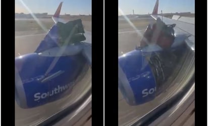 Avión de Southwest Airlines realiza aterrizaje de emergencia tras desprenderse cubierta de motor