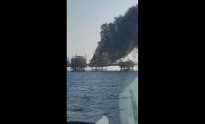 Pemex confirma un muerto en incendio de plataforma en Campeche; reporta cinco trabajadores lesionados