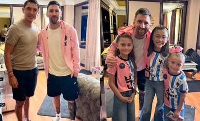 Messi atendió a una leyenda del Monterrey previo al juego de la Concachampions