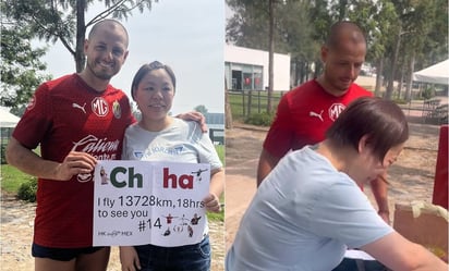 Fan de Chicharito viaja desde Hong Kong para conocer al atacante