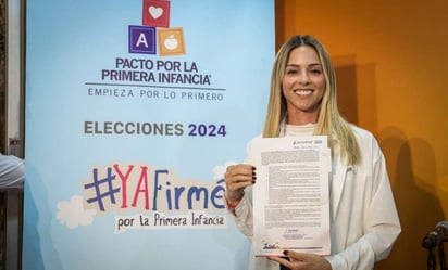 Mariana Rodríguez firma pacto por la Primera Infancia; prioriza la salud de niños y niñas de Monterrey