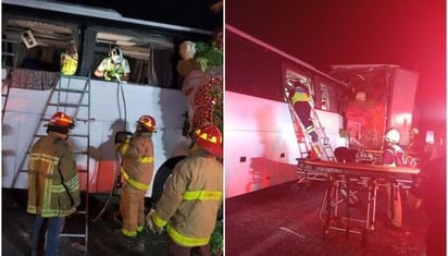 Choque entre autobús y tráiler deja al menos 35 personas lesionadas en la autopista Córdoba-Veracruz