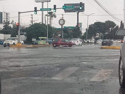 Tormenta y granizo sobre Saltillo