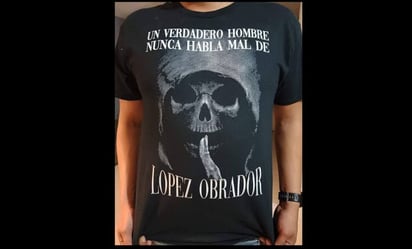 Morena causa polémica por post en redes de playera de la Santa Muerte y leyenda de AMLO