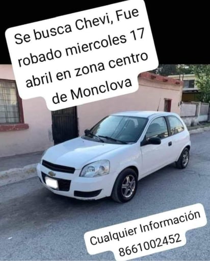 Ladrones roban coche estacionado en domicilio de Monclova