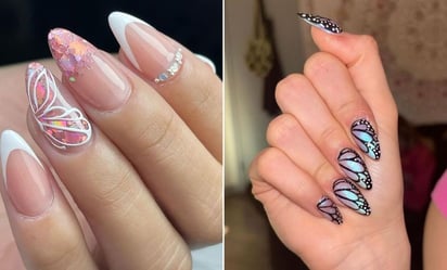 5 diseños hermosos de uñas mariposa, súmate a la tendencia