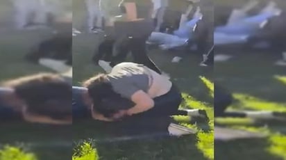 Cientos de jóvenes asisten a pelea campal planeada en redes