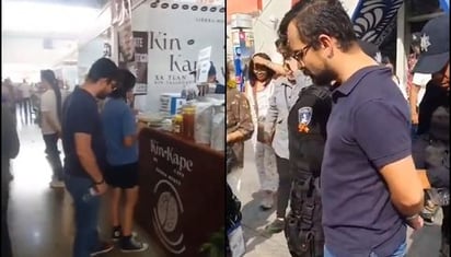 VIDEO: Captan a sujeto grabando bajo la falda de mujeres en Feria de Puebla