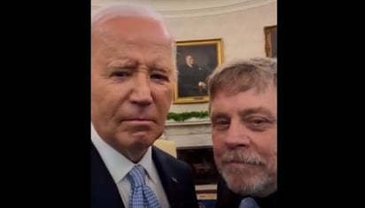 Mark Hamill se reúne en la Casa Blanca con el presidente Biden