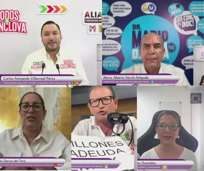 Propuestas y réplicas entre los candidatos en el debate virtual