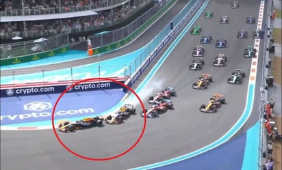 Max Verstappen señaló a Checo Pérez por daños en su monoplaza en Miami