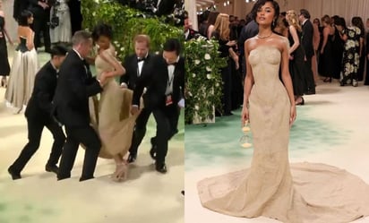 Tyla y su reducido vestido protagonizan momento en la Met Gala 2024; ¿de qué está hecho?