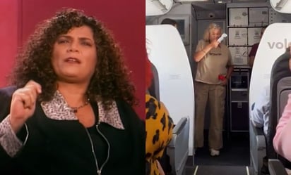 Denisse de Kalafe canta su éxito 'Señora, Señora' en pleno vuelo