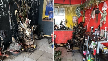 Hallan altar de santería con restos óseos; investigan su procedencia 