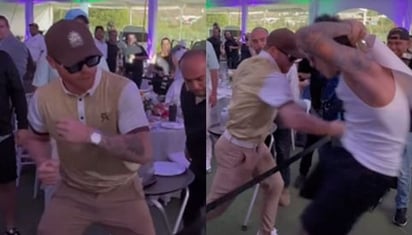 VIDEO: Canelo Álvarez golpea a un influencer en su torneo de golf