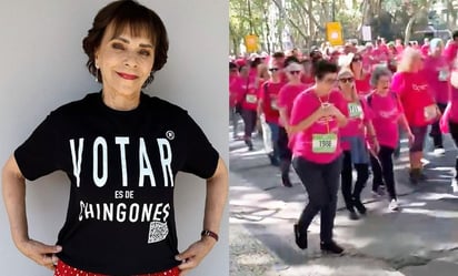 Pati Chapoy confunde a mujeres que vestían de rosa en una carrera con simpatizantes de Xóchitl Gálvez