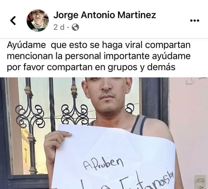 Joven Fronterense pide la eutanasia por tumor en el cerebro mal atendido en el IMSS