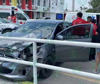 Impactante choque en la colonia Guadalupe deja un lesionado 