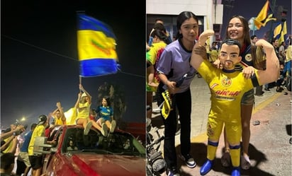 Miles de aficionados tamaulipecos celebran el Bicampeonato del Club América con piñatas de Henry Martin