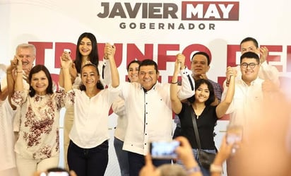 Javier May, se declara ganador de la contienda en Tabasco