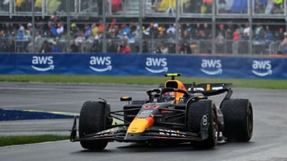 Checo Pérez terminó contra el muro en Canadá