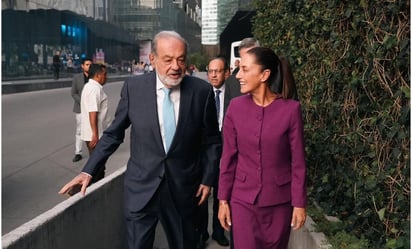 Claudia Sheinbaum se encuentra con Carlos Slim en el Museo Soumaya