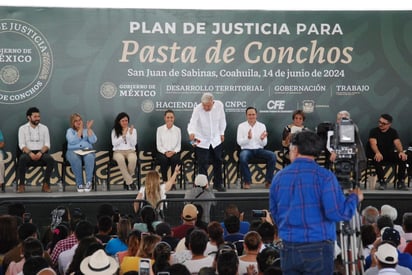 AMLO y Sheinbaum presentan el Plan de Justicia en Pasta de Conchos