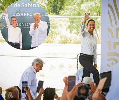 Claudia Sheinbaum y AMLO reciben distintas muestras de apoyo durante su primera gira conjunta