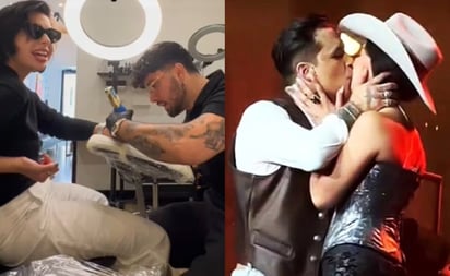 Ángela Aguilar lleva a Christian Nodal en la piel, confirman que sí se tatuó sus iniciales