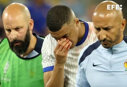 Mbappé sufre fractura de nariz en debut y victoria de Francia en la Euro 2024