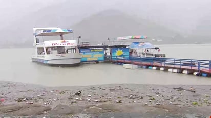 Llega el agua al malecón de presa La Boca tras 'Alberto'