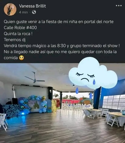 Mujer hace fiesta a su hija y nadie asiste; invita a desconocidos y luego los corre