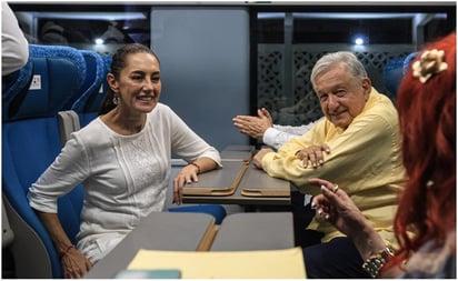 En la tercera gira de la transición, AMLO y Sheinbaum se suben al Tren Maya